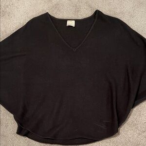 Kerisma Charcoal V-Neck ribbed Sweater, butterfly sleeve Viscose Sweater